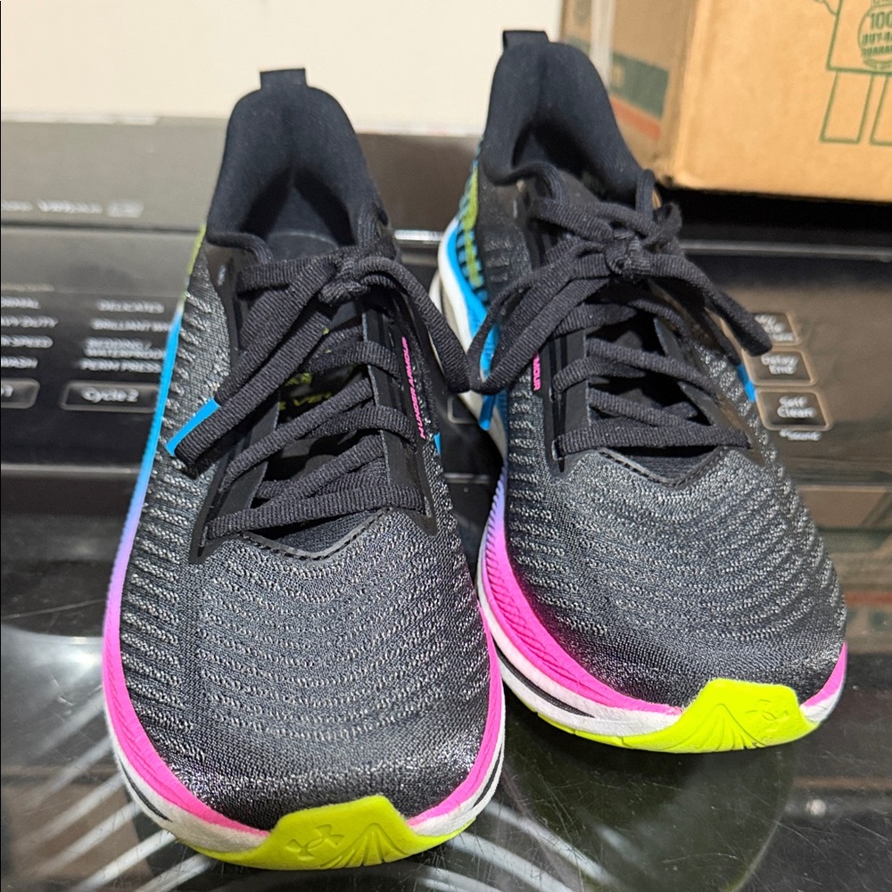 Black and Multicolor Running Shoes